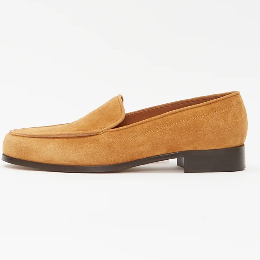 Emme Parsons Danielle Tan Suede Loafers in Fawn